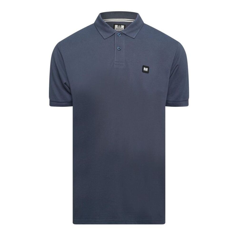Weekend Offender Mens Barnum Short-Sleeved Polo Shirt / Ink Blue